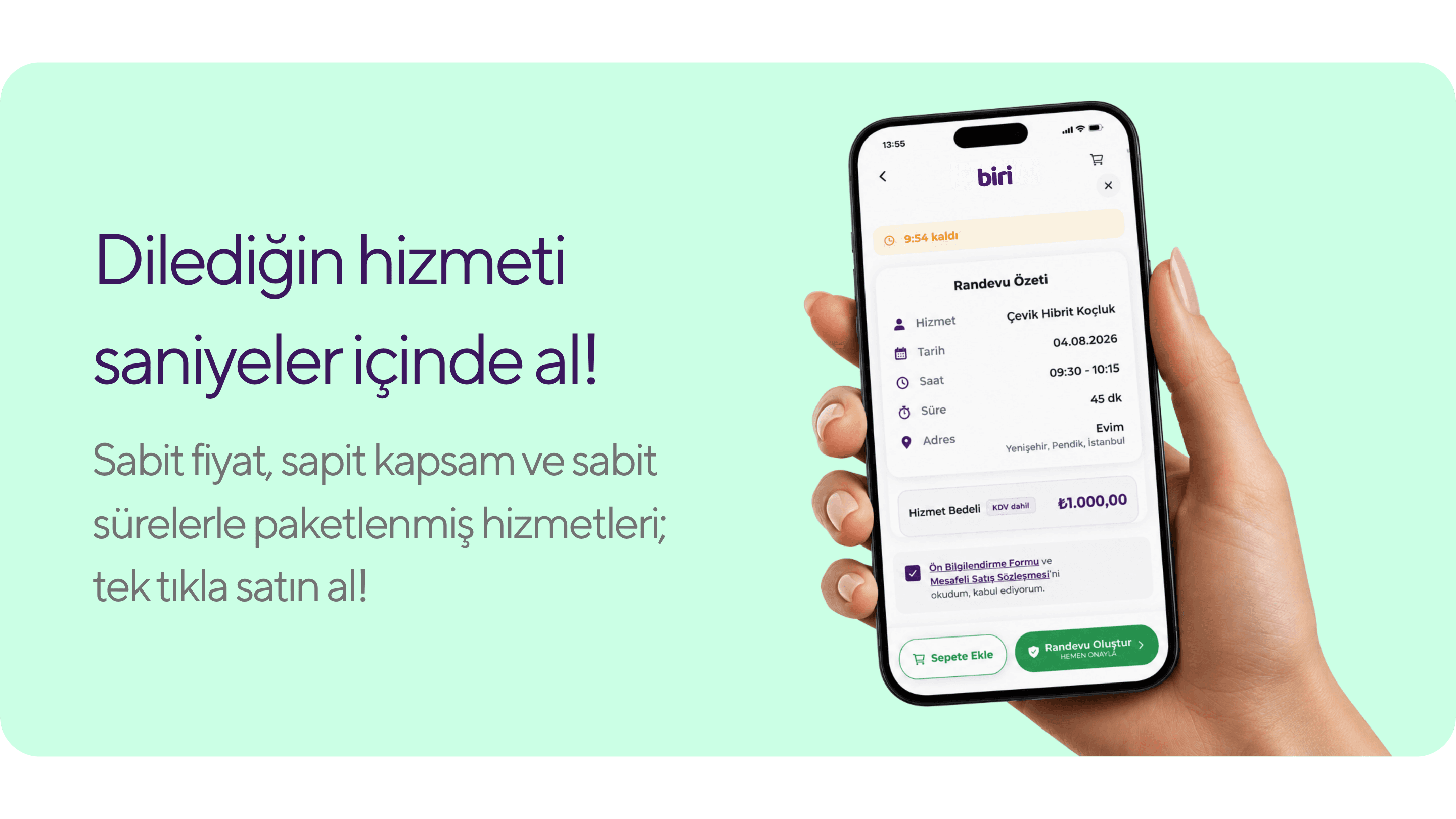 Biri uygulaması - hizmet sat